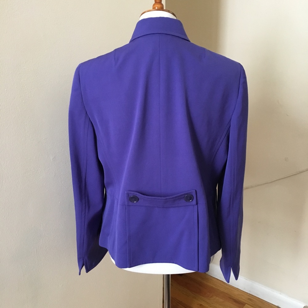 Akris Punto Notch Collar Jacket Blazer Violet 12 - Picture 6 of 8